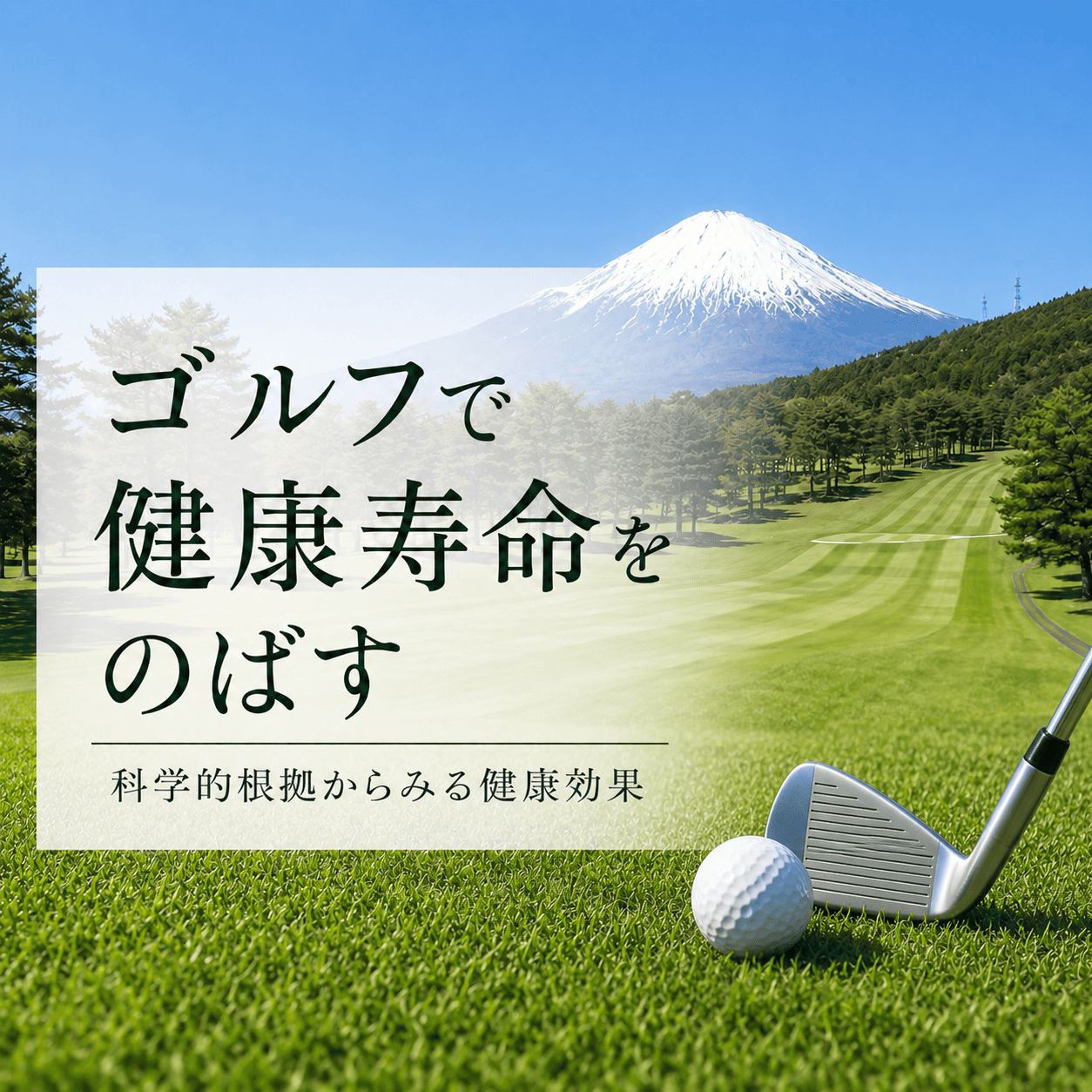 ゴルフで健康寿命をのばす 科学的根拠からみる健康効果